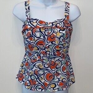 CAbi 50s vintage style halter sleeveless top 2